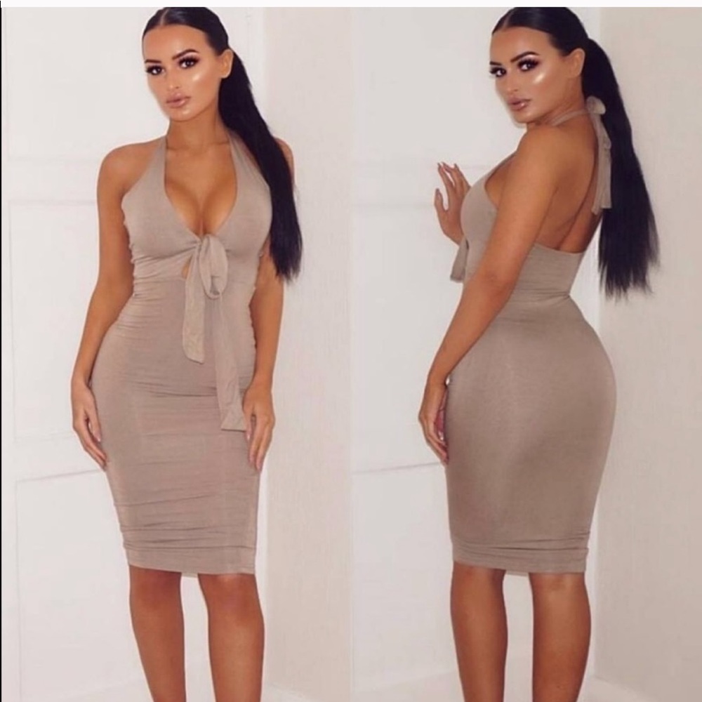 MIDI SEXY NUDE DRESS 🌹